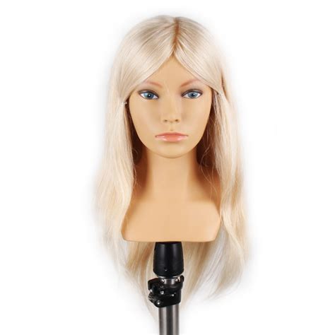 Factory Supplier Hand Tied Blonde Hair Female Training Mannequin Head