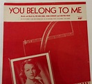 You Belong To Me Vintage 1950s Sheet Music 1952 Jo Stafford | Etsy