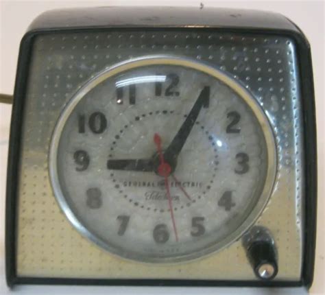 S Art Deco General Electric Telechron Clock Lighted Dial Vintage