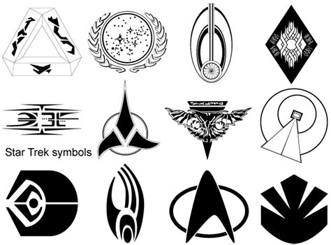 Vector Star Trek Symbols Download Free Vector Art Free Vectors
