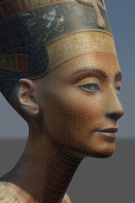 3d reconstruction of the bust of queen nefertiti amarna 3d nefertiti queen nefertiti