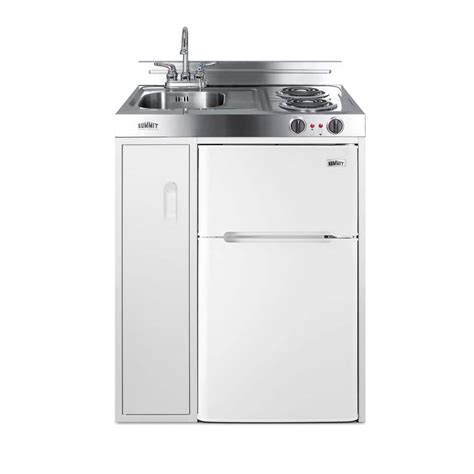 Summit Appliance 30 In Compact Kitchen In White C30elw The Home Depot