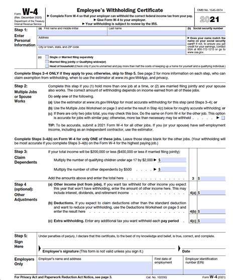 Fillable W 4 Form Pdf Template Formstack Documents