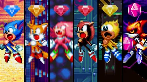 Sonic Mania Plus All Characters And Super Forms Youtube