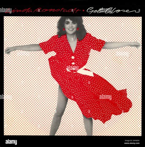 Linda Ronstadt Get Closer Vintage Vinyl Record Cover Stock Photo