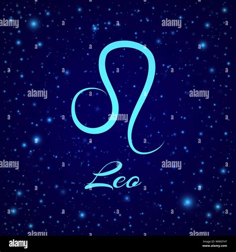 Leo Signo Zodiaco Del Vector En Un Cielo Nocturno Imagen Vector De