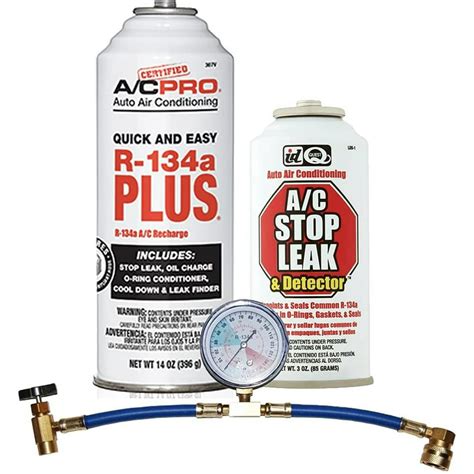 Zeror R134a Refrigerant Quick Seal And Ac Recharge Kit 3 Items