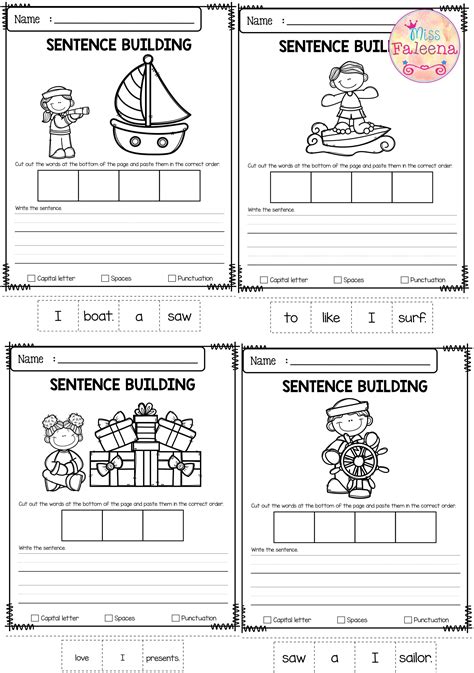 June Sentence Building Has 30 Pages Of Sentence Building Worksheets