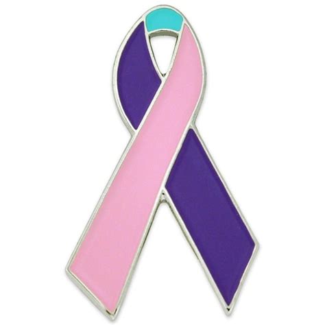 Pinmarts Thyroid Cancer Awareness Ribbon Enamel Lapel Pin Cy11ljwse7b