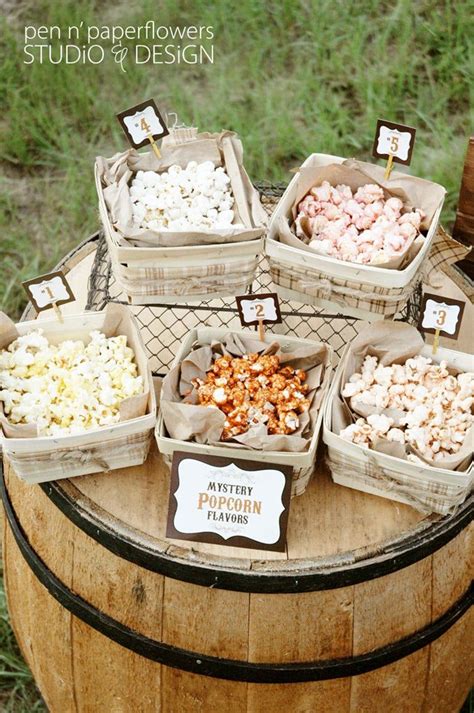 Rustic Popcorn Bar Collection Instant Download Etsy Wedding Buffet