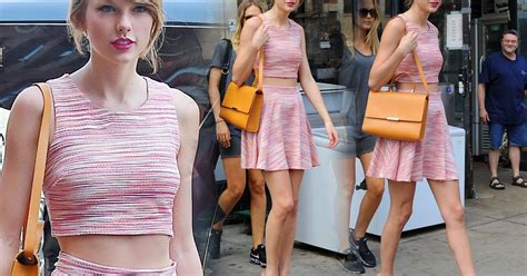 taylor swift flaunts endless legs and toned tummy in tiny skirt and crop top mirror online