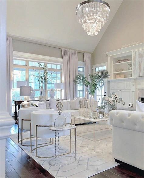Pin By Seeklarity On Home Decor Ideas White Living Room Decor Glam