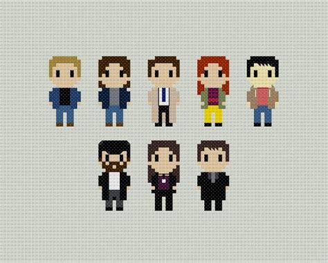 Supernatural Characters Cross Stitch Pattern By Geekystitches On Etsy