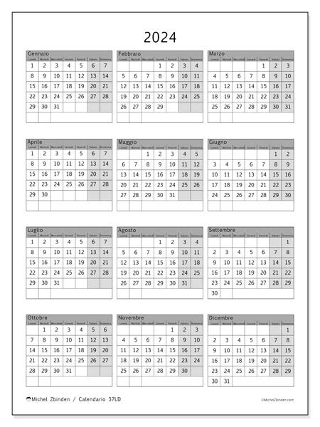 Calendario 2024 Pdf Stampabile