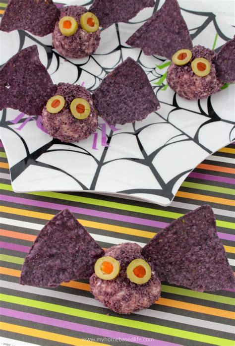 Bat Cheese Balls Halloween Appetizer