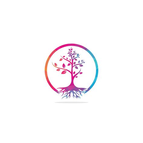 Tree Roots Vector Logo Design Vector Tree With Roots Logo Element