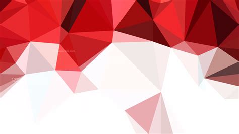 Abstract Red And White Polygonal Triangle Background Illustrator