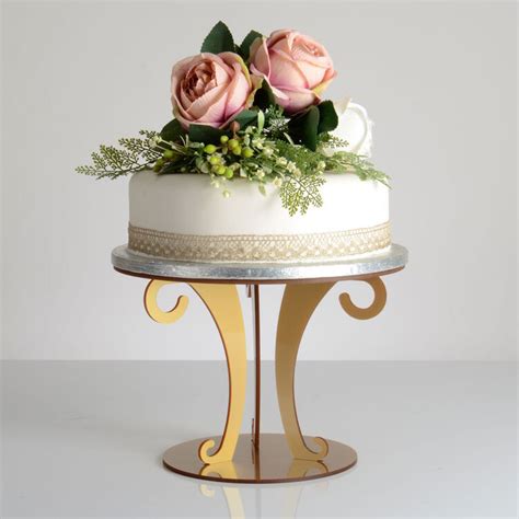 Gold Metallic Acrylic Scroll Wedding Cake Stand From £2340