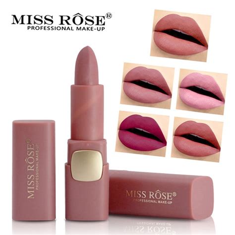 Miss Rose Nude Color Matte Lipstick Waterproof Colors Sexy Moisturizer Velvet Lip Stick Easy