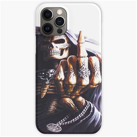 Grim Reaper Flipping Finger Iphone 12 Pro Snap Case By Thatstickerguy