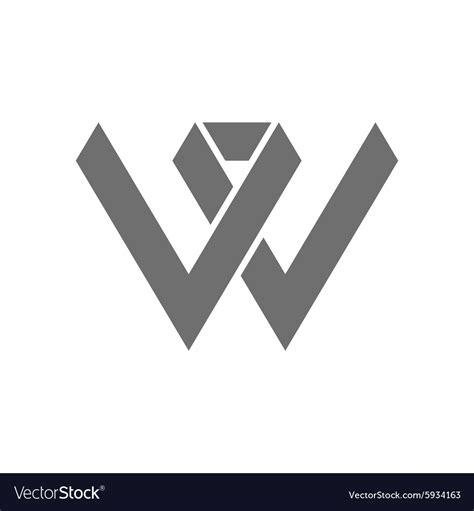Letter W Logo Concept Icon Royalty Free Vector Image