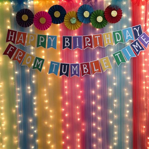 Rainbow Birthday Banner Personalized Rainbow Theme Colorful Party