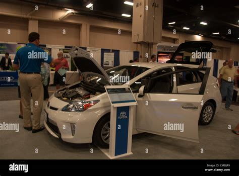 24 July 2012 San Antonio Texas Usa Toyota Prius An Electric Car On Exhibit At Plug In 2012