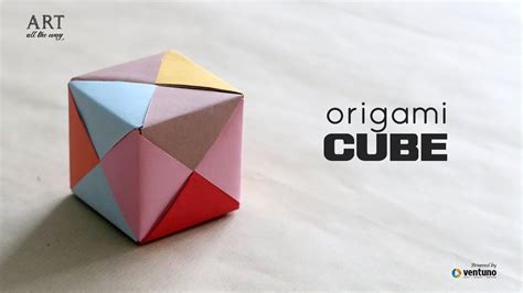 How To Fold An Diy Origami 3d Cube Youtube