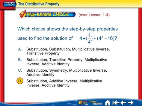 Algebra 1 Distributive Property