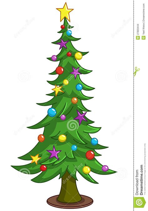 cartoon christmas tree stock vector image  background