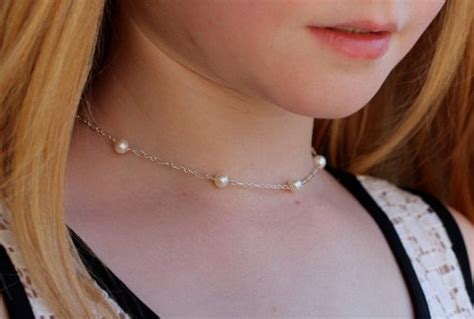 items similar to pearl necklace tween jewelry tween girl t flower girl necklace t
