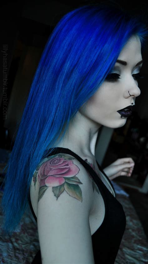 Pastel Goth Princess Photo Dark Blue Hair Blue Hair Hair Color Pastel