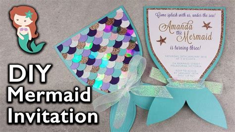 Mermaid Tail Template For Invitation Luxury Amazing Diy