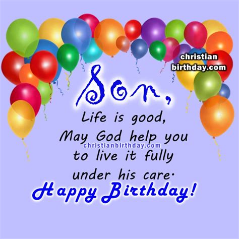 Spiritual Birthday Quotes For A Son Christian Birthday Free Cards