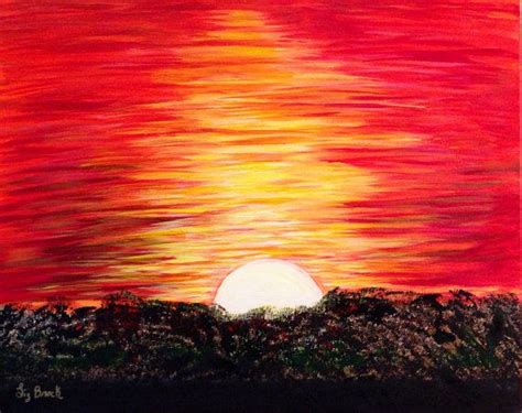 African Sunset An Original Acrylic Painting