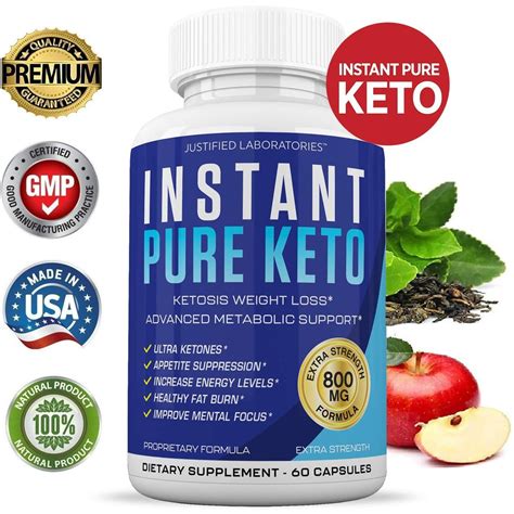 Instant Pure Keto Pills Advanced Bhb Boost Ketogenic Supplement Exogenous Ketones Ketosis For