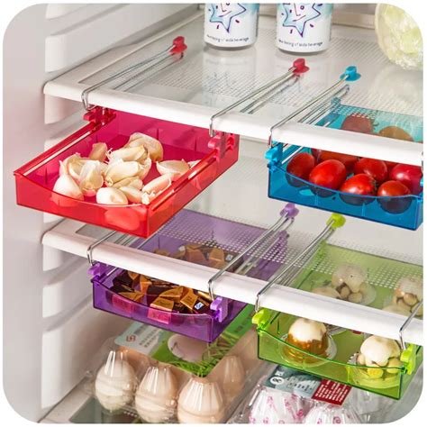 Multipurpose Fridge Storage Sliding Drawer Refrigerator Bins Space