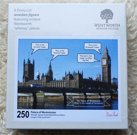 House Of Parliament Wooden Jigsaw With London Themed Whimsies Image