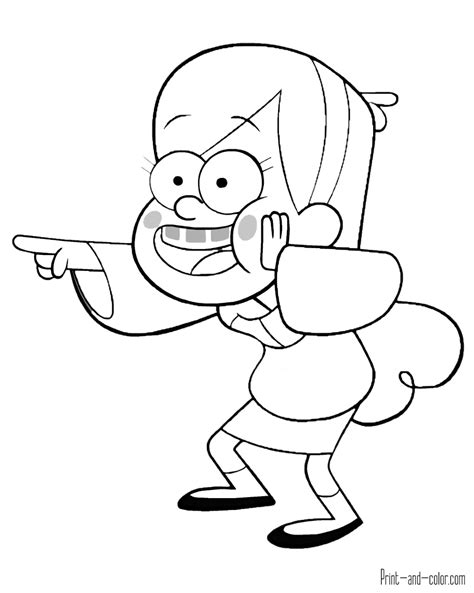 Mabel From Gravity Falls Coloring Page Free Printable Coloring Pages