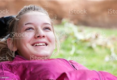Young Teenage Girl Smiling Stock Photo Download Image Now Blond