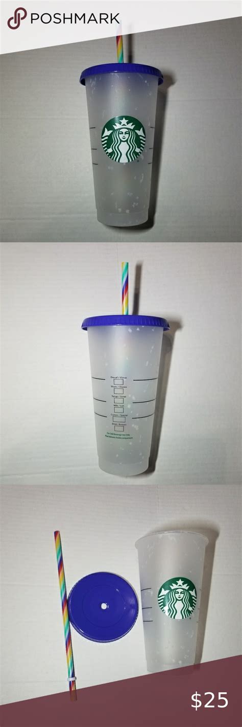 Oz Starbucks Pride Confetti Color Changing Cold Tumbler Cup Rainbow