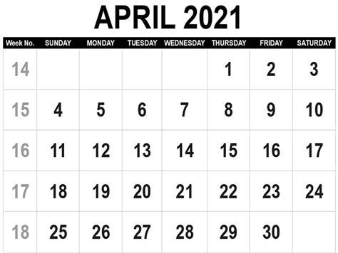 April Fillable Calendar Template April Calendar Printable Free