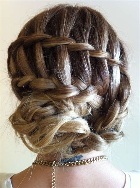 Waterfall Braid And French Braid Updo Color Correction Hair French