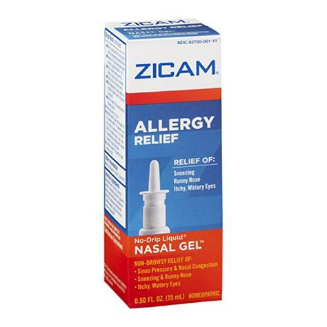 3 Pack Zicam Allergy Relief Nasal Gel 050oz Each