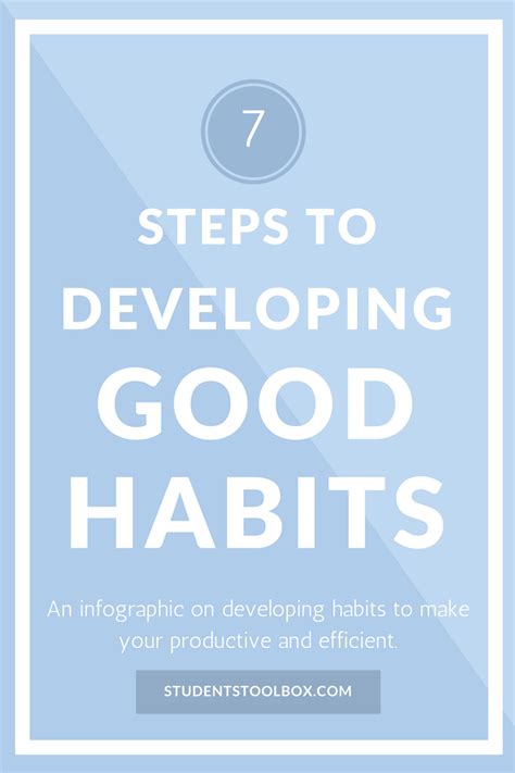 7 Steps To Developing Good Habits Online School Organization Good