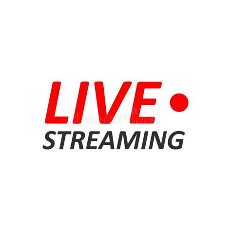 Live Stream Sign Red Symbol Button Of Live Streaming Broadcasting