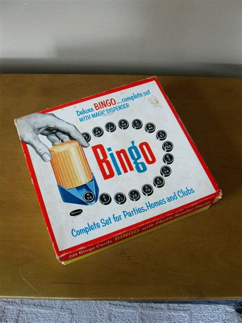 1957 Bingo Game Complete Set Deluxe Bingo Set With Magic Dispenser