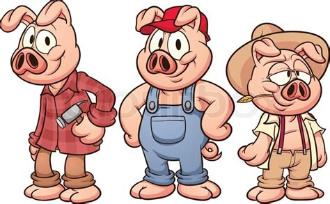 Three Little Pigs Stock Vector Colourbox