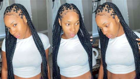 How To Diy Criss Cross Knotless Braids Youtube