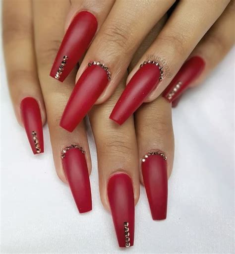 Amazing Red Matte Nail Polish Red Nails Nail Art Designs Cool Nail